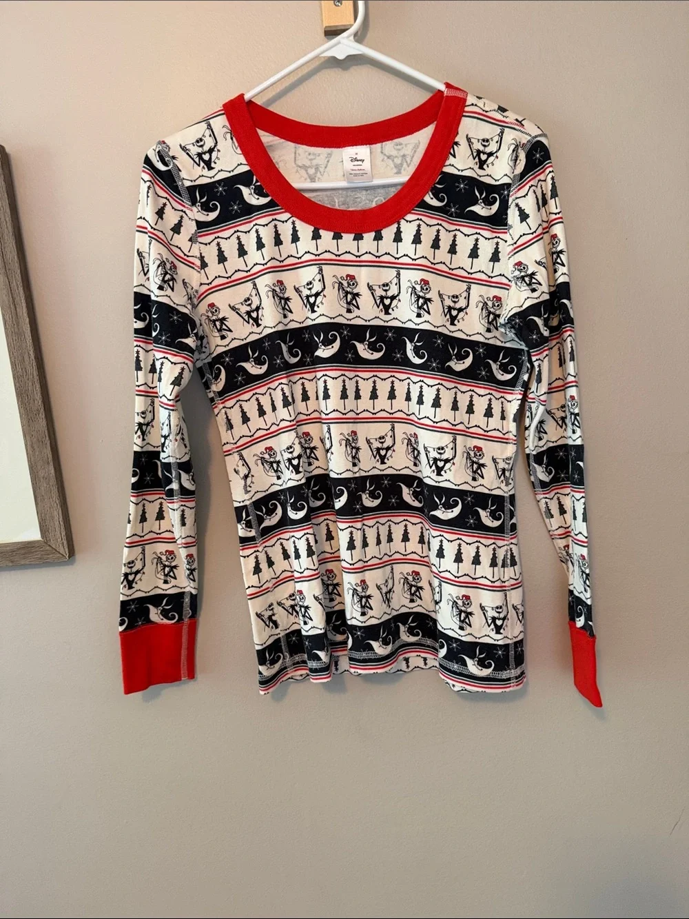 Hanna Andersson Red, Black & White Nightmare Before ChriHoliday Print Pajama Set